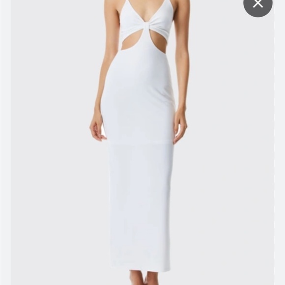 Alice & Olivia - Havana Cut-Out; Midi Dress (in off-white) Brand New w. Tags - Picture 10 of 13